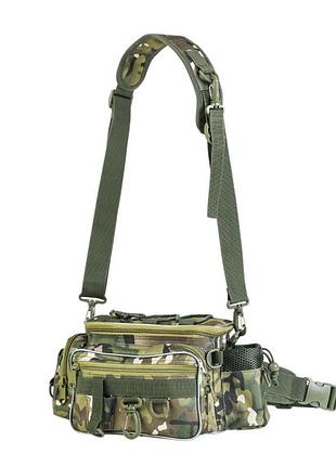 Сумка для рыболовных снастей leo 28012 camouflage cp 34*17*16 см