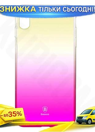 Ku чохол baseus glaze universal fit для iphone x xs прозорий захисний чохол із дзеркальним ефектом для uni2l_k