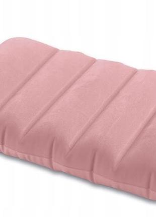 Intex 68676-pink (43 x 28 x 9см) надувная подушка, розовая