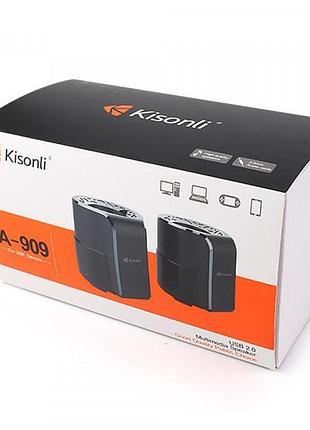 Колонки для комп'ютера kisonli technology co a-909 підключення: aux / jack 3,5mm black