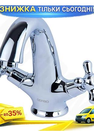 Ku смеситель arno 1/2 universal fit для раковины хромированный на шпильке для ванной с поворотным изли uni2l_k