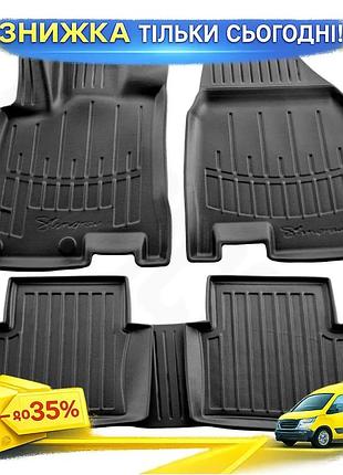 Килимки stingray 3d для nissan qashqai 2010-2014 поліуретанові гумові килимки для захисту салону 5 шт ku-22