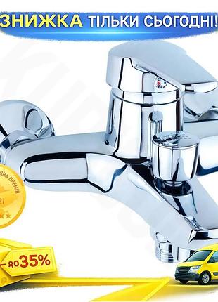 Ku змішувач для ванни universal fit литої aquatica hm ø40 хромований для душу з витяжним дивертором та uni2l_k