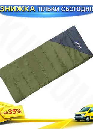 Ku спальный мешок terra universal fit incognita одеяло campo 200 хаки серый для походов и отдыха турис uni2l_k