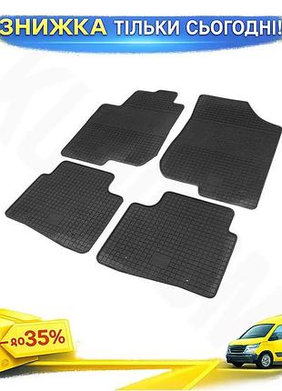 Гумові килимки 4 шт polytep для hyundai elantra 2006-2011 модельний комплект для захисту салону авто ku-22