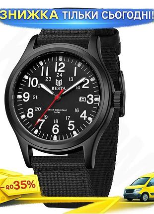 Ku часы тактические мужские universal fit besta command black кварцевые с люминесцентной подсветкой ар uni2l_k