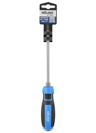 Отвертка molder крестовая, ударная с шестигранной опорой ph2x150mm