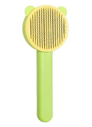 Расческа для шерсти животных taotaopets 07a3304 green + yellow