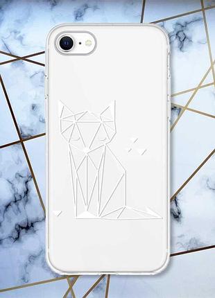Прозрачный чехол на iphone 7/8/se 2020 :: лиса (принт 127)