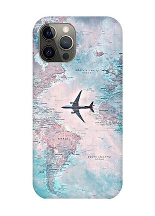 Чохол на iphone 12 pro max :: подорожі. карта (принт 317)