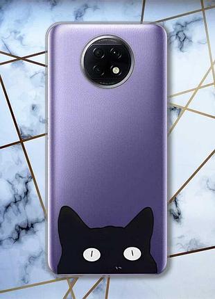 Прозорий чохол на xiaomi redmi note 9t/redmi note 9 5g дизайн котик принт: 119