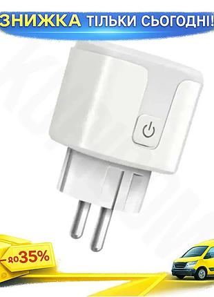 Ku умная розетка wi-fi universal fit 20а smart plug белая для управления устройствами дистанционно и а uni2l_k