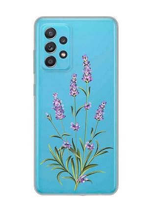 Прозорий чохол на samsung galaxy a52 :: гілочки лаванди (принт 266)