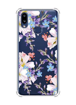 Чехол с утолщенными углами на samsung galaxy a10s/a107 :: цветочный рисунок (принт 272)