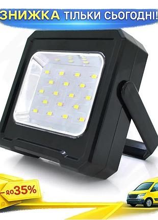 Ku переносной фонарь-прожектор 20w universal fit с солнечной панелью 18 led для кемпинга и освещения н uni2l_k