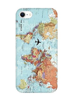 Чохол для iphone 7, 8 :: карта світу (принт 318)
