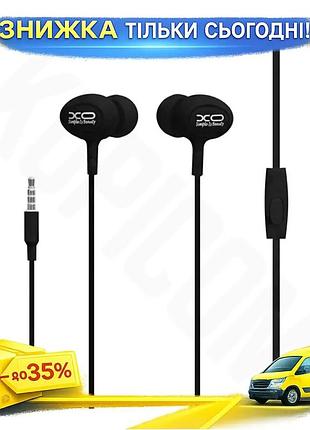 Ku наушники проводные xo universal fit s6 candy черные вакуумные для смартфонов и планшетов с микрофон uni2l_k