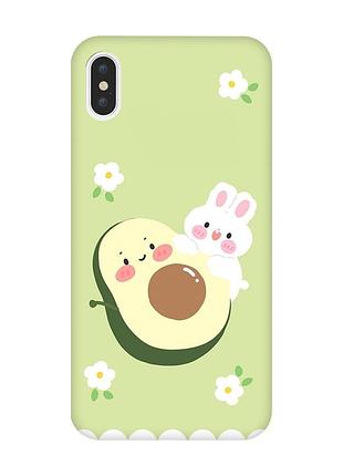 Чехол на iphone xs max :: авокадо и зайчонок (принт 311)