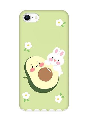 Чехол на iphone se 2020 :: авокадо и зайчонок (принт 311)