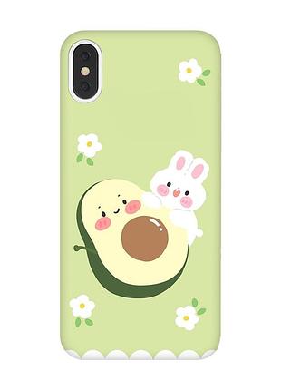 Чехол на iphone x/xs :: авокадо и зайчонок (принт 311)