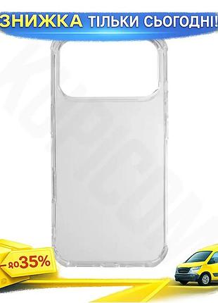 Ku бампер clear tpu universal fit для apple iphone 17 pro прозорий поліуретановий чохол антивібраційни uni2l_k