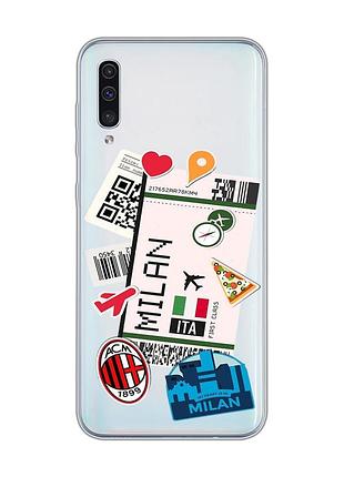 Прозрачный чехол на samsung galaxy a50 (2019) a505 :: путешествия. италия (принт 325)