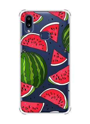 Чохол з потовщеними кутами на samsung galaxy a10s (a107) :: кавуни (принт 341)