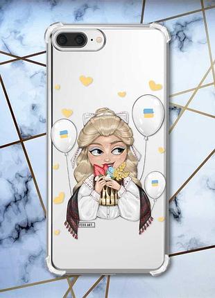 Чохол з потовщеними кутами на iphone 7 plus/8 plus :: українка з солодощами (принт 175)