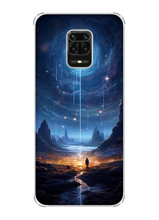Чохол з потовщеними кутами на xiaomi redmi note 9 pro/ 9s/ 9 pro max :: космос (принт 244)