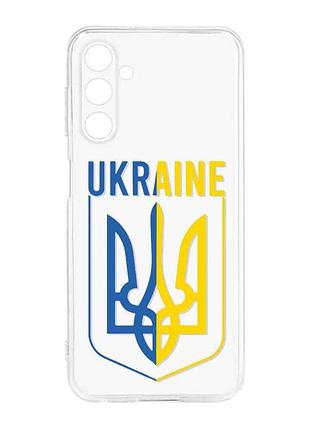 Прозорий силіконовий чохол на samsung galaxy m14 :: тризуб (патріотичний принт 254)