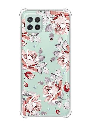 Чохол із потовщеними кутами на samsung galaxy a22 5g / a22s 5g :: фон троянди (принт 273)