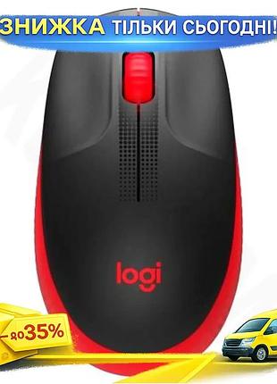 Ku миша logitech бездротова universal fit оптична червона чорна 1000 dpi для пк ноутбука з підтримкою uni2l_k