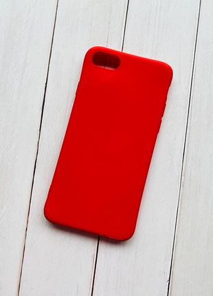 Силиконовый матовый чехол на iphone 7/8/se 2020 :: красный