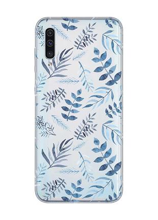 Прозрачный чехол на samsung galaxy a50 (2019) a505 :: растительный фон (принт 276)