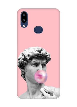 Матовый розовый чехол на samsung galaxy a10s (a107) :: скульптура (принт 352)