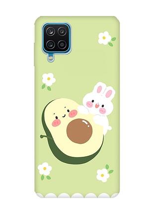 Чехол на samsung galaxy a12 4g :: авокадо и зайчонок (принт 311)