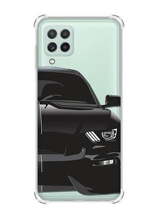 Чохол із потовщеними кутами на samsung galaxy a22 5g / a22s 5g авто чорне (принт 232)