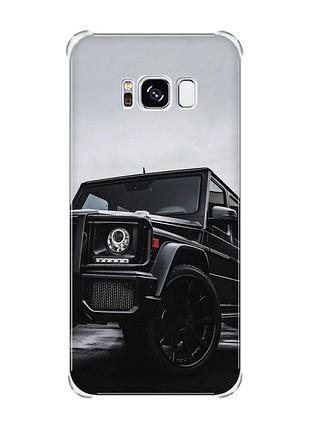 Чохол з потовщеними кутами на samsung galaxy s8 :: авто чорне (принт 234)
