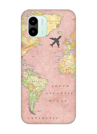 Чехол на xiaomi redmi a1 :: путешествия. карта (принт 320)
