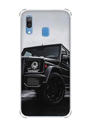 Чохол з потовщеними кутами на samsung galaxy a30 (2019)/a20 (2019) авто чорне (принт 234)