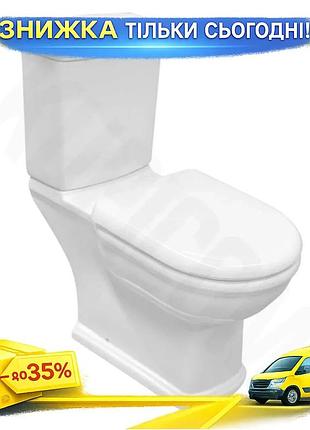 Ku унитаз rak ceramics universal fit с бачком и крышкой gedy smeraldo напольный белый для ванной комна uni2l_k