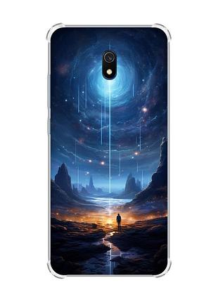 Чехол с утолщенными углами на xiaomi redmi 8a :: космос (принт 244)