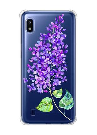 Чехол с утолщёнными углами для samsung galaxy a10 (2019)/a105 :: веточка сирени (принт 280)