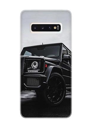 Чехол на samsung galaxy s10 авто чёрное (принт: 234)