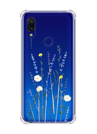 Чохол з потовщеними кутами на xiaomi redmi 7 :: польові квіти /принт 270/