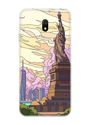 Чехол на xiaomi redmi 8a :: статуя свободы (принт 331)