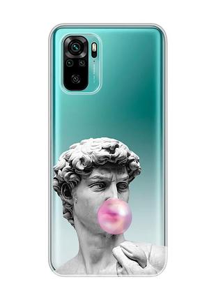 Прозрачный чехол на xiaomi redmi note 10 / note 10s :: скульптура (принт 352)