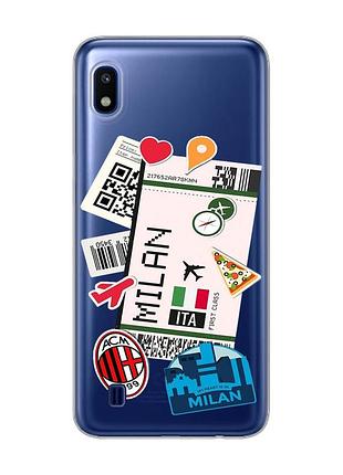 Прозрачный чехол на samsung galaxy a10 (2019) a105 :: путешествия. италия (принт 325)