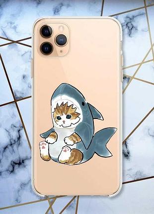 Прозрачный чехол на iphone 11 pro max :: котёнок (принт 120)