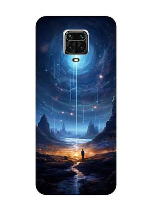 Чохол з рожевими боками на xiaomi redmi note 9 pro / 9s / 9 pro max :: космос (принт 244)